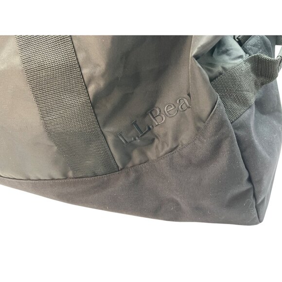 L.L. Bean Black Nylon XXL Duffel Bag W/Adjustable Strap 135L 34"x17"X15" C44 - Picture 12 of 12